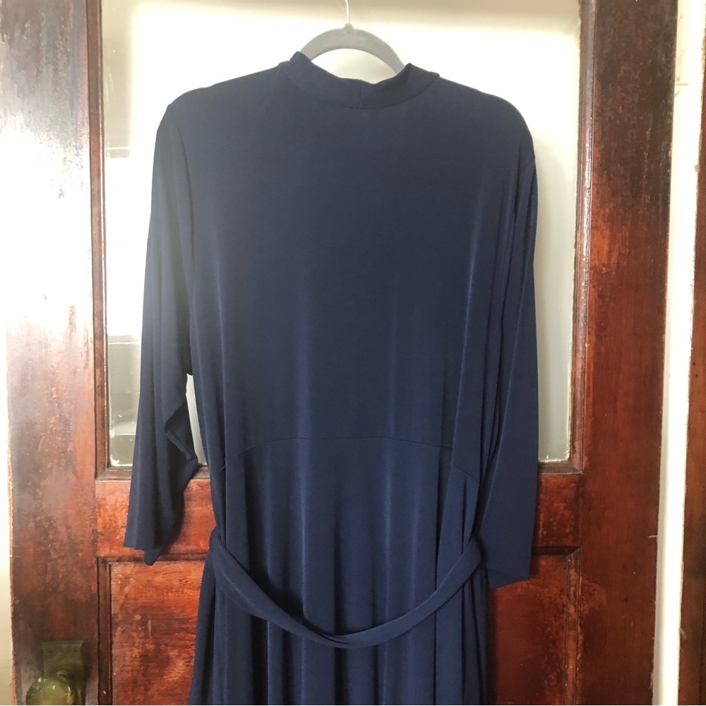 Charter Club French Twist Navy Blue Plus Size Midi Dress 3X - Picture 12 of 12